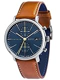 seiko chronograph saphir Dufa Deutsche Uhrenfabrik Thüringen Herrenuhr aus der Saphir-Serie im Bauhaus-Stil, mit Saphirglas und poliertem Edelstahlgehäuse mit 4-fach verschraubtem Boden