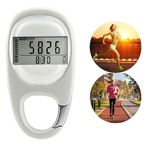 MUXAN - Podómetro 3D para Fitness, rastreador de Actividad, Contador de Pasos, calorías quemadas, podómetro, Funda Digital para Mujer
