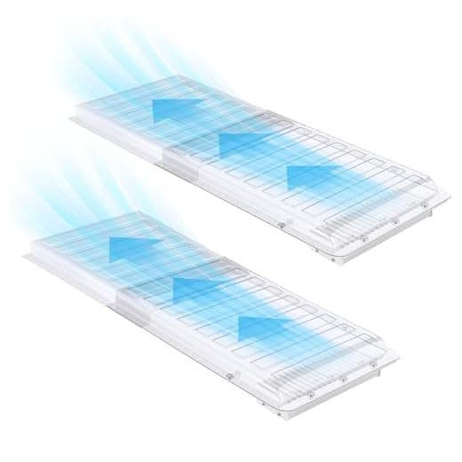Touri 2 Pack Magnetic Air Vent Extender for Under Furniture, Thick PET Material, Fits 10" to 12" Floor Registers, Extends up to 28" Long