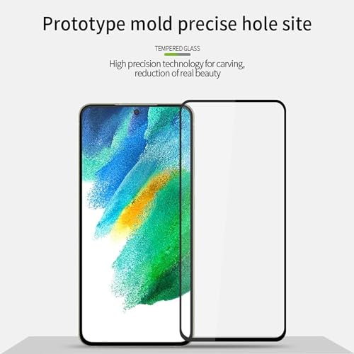 Image of DD SON Tempered Glass Screen Protector Compatible For Samsung Galaxy S21 FE 5G 11D) Smartphone With Edge To Edge Coverage And Easy Installation Kit,Black