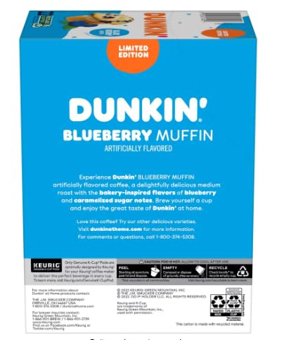 Miniatura 2 de Dunkin' Blueberry Muffin K Cup Pods 22 Ct