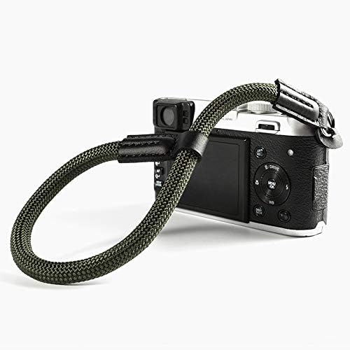 LXH Digital Camera Wrist Strap Handmade Nylon Camera Wristband Strap Compatible with Canon Fujifilm Nikon Sony Olympus(Green)