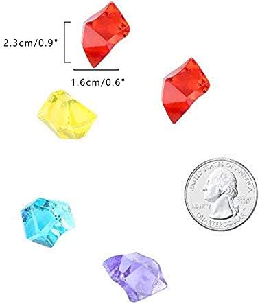 30 PCS Pirate Jewels Treasure, Acrylic Diamond Gems Jewels Childrens Crystal Acrylic Gemstones Kids Play Gems Ice Rocks Gems for Party Supplies Costume Stage Props Vase Fillers Wedding Decorations