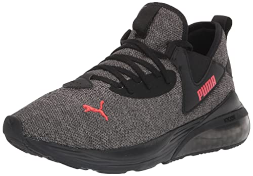 PUMA Men's Cell Vive Running Shoe, Black-High Risk Red, 11