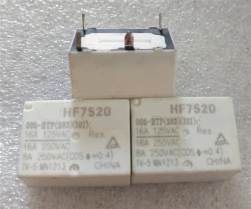Relais HF7520 012-HTP 12V 16A à 4 broches pour circuits imprimés domestiques
