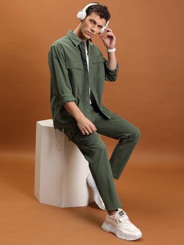 Image of Highlander Men's Tapered Fit | Cargo Trousers | Sleek & Functional | Utility Pockets | Trouser for Men | Men Trousers