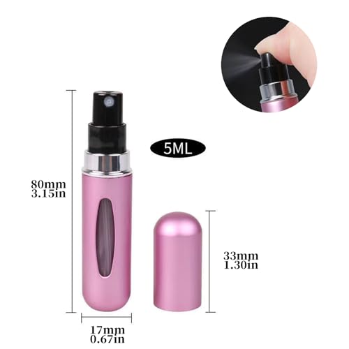 13pcs 5ml/0.2oz Refillable Cosmetic Spray Bottles ，5 Ml Portable Perfume Spray Bottle set, 5mL Spray Bottle Multi-Pack For Women Outdoor And Traveling2