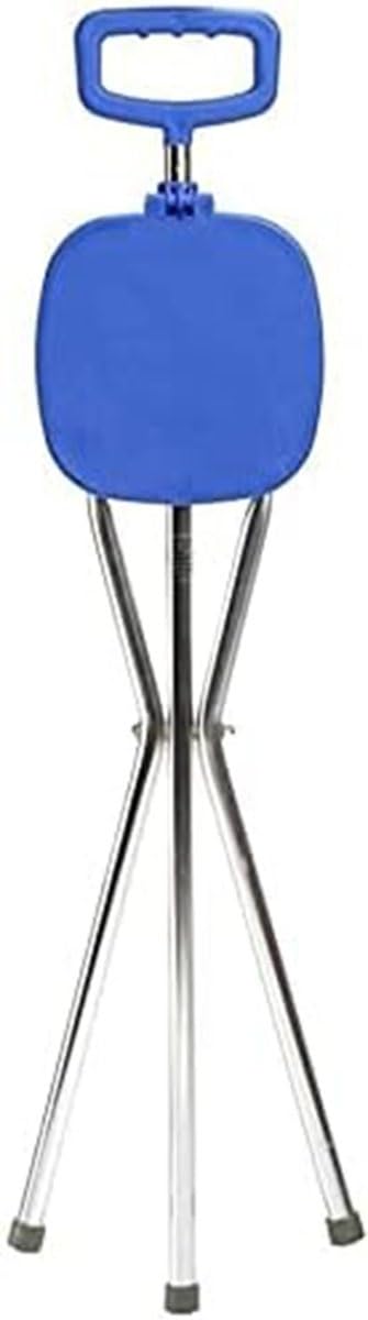 Taburete Plegable para Muletas Bastón con Silla para Caminar Bastón Trípode para Caminar Bastón Ortopédico Conteras Antideslizantes Ayuda para Caminar para Ancianos Y Discapacitados