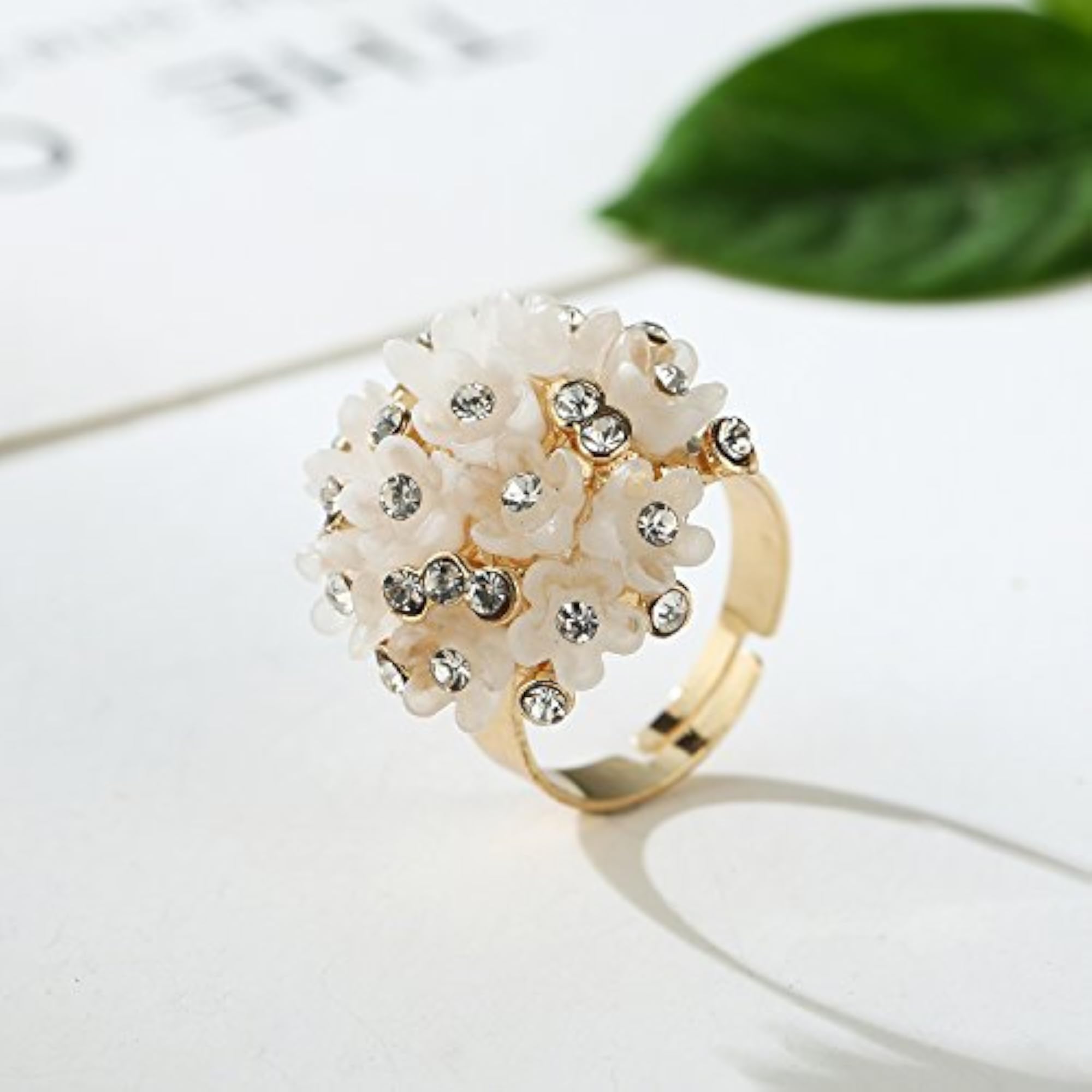 Luxuria Floral Solitaire Ring & Earrings Combo for Her