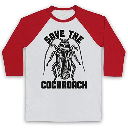 T-shirt de baseball retro avec slogan Save the Cockroach pour homme et femme