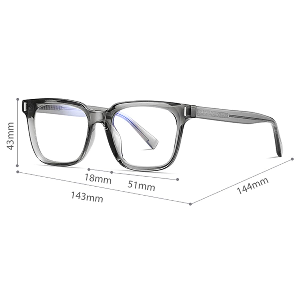 Niebieskie światło blokujące okulary dla mężczyzn i kobiet, modne okulary oprawki TR90 Eyewear Square okulary