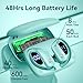 bmani Wireless Earbuds Bluetooth Headphones 48hrs Play Back Sport Earphones with LED Display Over-Ear Buds with Earhooks Built-in Mic Headset for Workout Mint Green