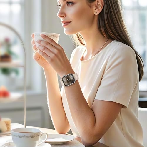 Magnetic Braided Stretchy Loop - Compatible with Apple Watch Band 42mm 46mm 40mm 41mm 44mm 45mm 38mm Ultra 3/2 49mm Women Men,Elastic Woven Fabric Nylon Strap for iWatch 11 10 9 8 7 6 5 4 3 SE Ultra by SOLOLUP - Image 8