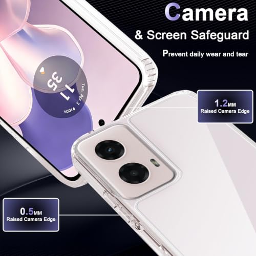 Image of Case for Motorola Moto G Power 5G 2024, Military Grade Drop Protection Phone Case, Yellowing Resistant, Anti-Scratch Hard PC Back, Shockproof Hard Ultra-Thin Protective Cover, Clear
