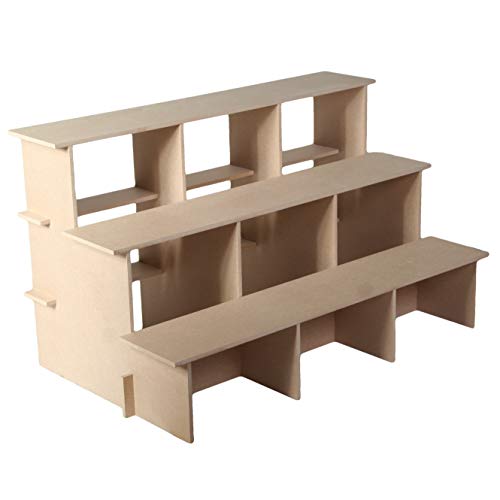 3 TIER DISPLAY STORAGE-POS TABLE DISPLAY UNIT STAND FOR RETAIL COUNTER SHOP (Large)