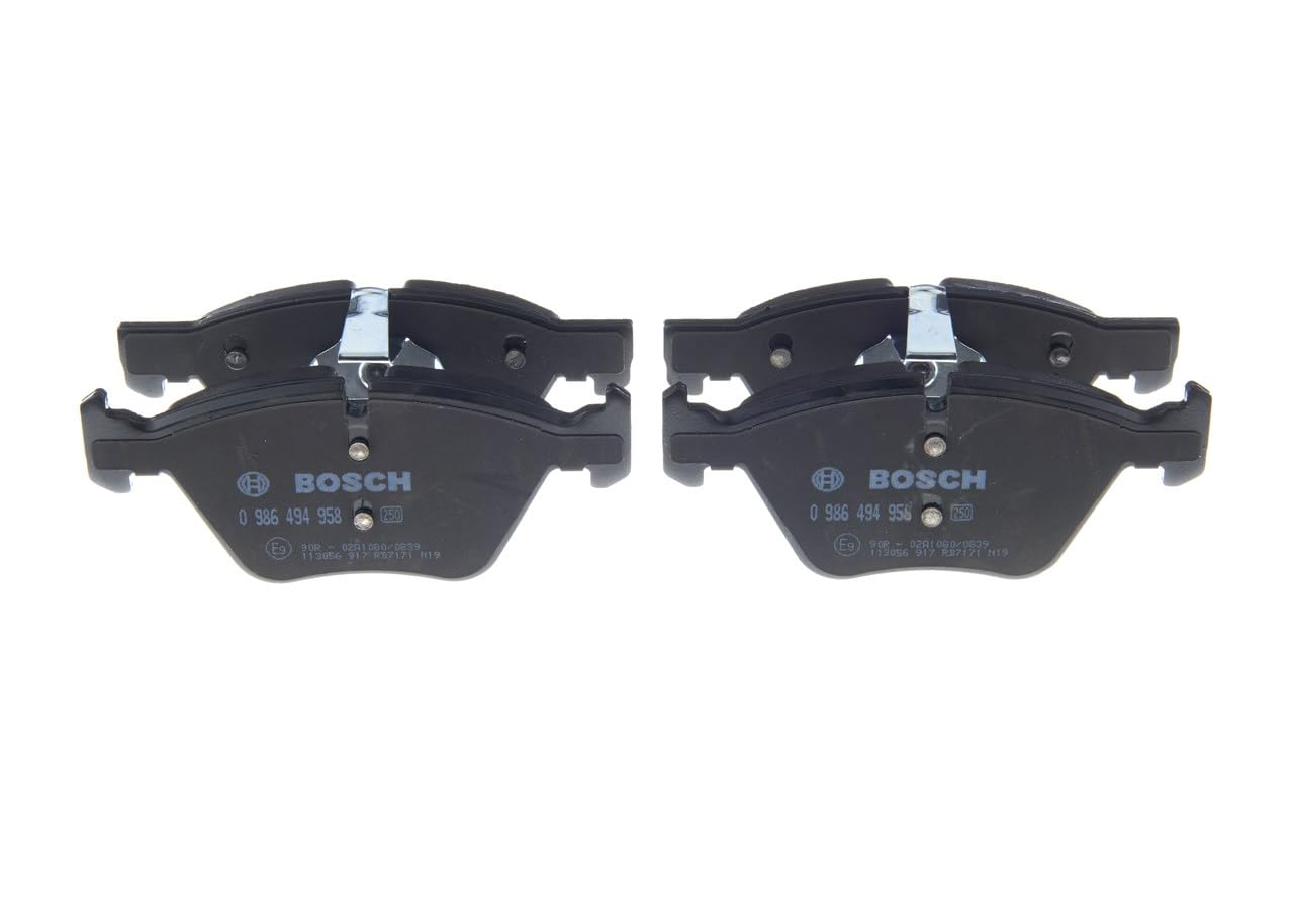 Bosch BP1809 - Pastiglie Freni Auto, Asse Anteriore - Qualità Bosch - Riduzione Del Rumore E Della Polvere - Certificazione ECE-R90 - Senza Rame - 1 Confezione Da 4 Pastiglie - 4