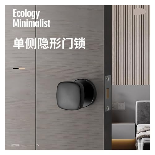Cerradura invisible de diseño moderno para puertas de interior monocromáticas 3