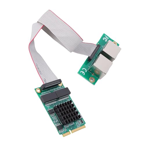 Adaptador Ethernet Gigabit Dual Port Mini PCIe para PCs Industriales con Rendimiento de Alta Velocidad miniatura 2