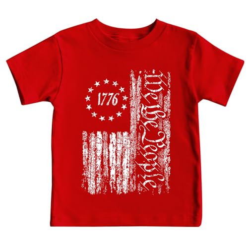 Image of 4th of July Shirts Toddler Boys Girls American Flag USA T-Shirt Kids Patriotic Tee Tops