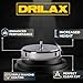 Drilax 5 Inch Diamond Hole Saw Drill Bit for Porcelain Tile, Granite, Glass & Ceramic - Heavy Duty Steel Core Cutter for Recessed Lighting, Shower Valves, and Toilet Flanges