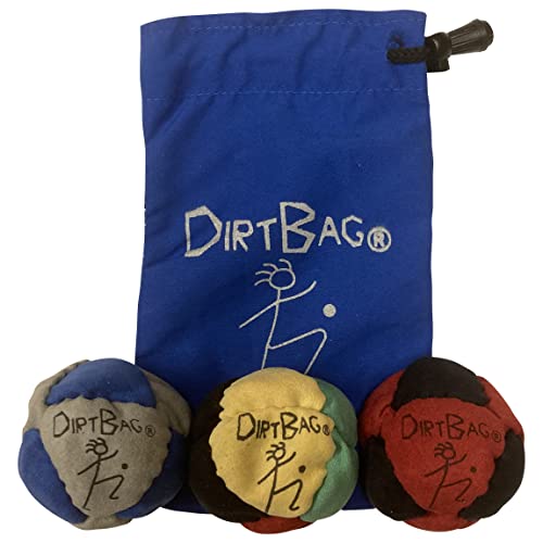 Hacky Sack DIRTBAG juego de 3 pelotas footbag clásico gris rasta rojo bolsas de malabares de pies