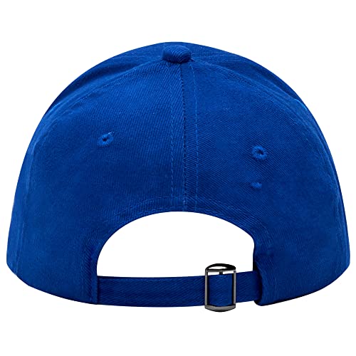 Gorra de béisbol azul real unisex ajustable con rejilla de malla transpirable 3