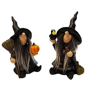 khevga Herfstdecoratie Halloween decoratie heks griezelig in set van 2