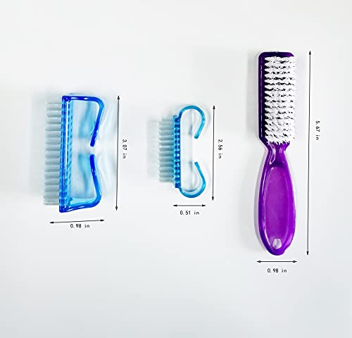 Yubo 12Pcs Plastic Handle Brush Nail Cleaning Brush Durable Cleaner Scrubbing Tool Remove Dust Brush Personal Nail Care Cleaner Brush Nail Art Brush #TOP1