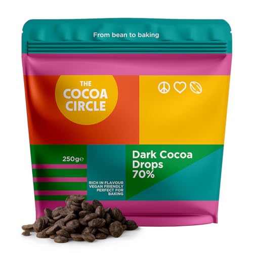 Cocoa Circle Kakaodrops Schokolade 250 g zuckerarme Schokodrops für Backen Kuvertüre Schokobrunnen & Desserts Keto Schokolade Low Carb vegan (2026)