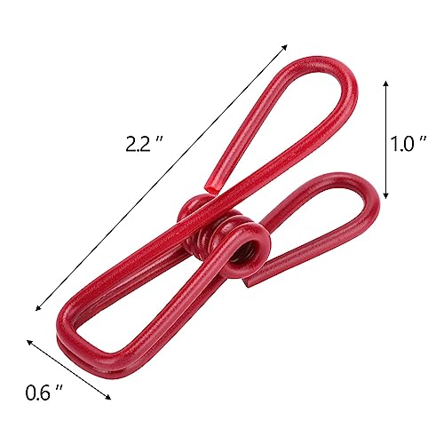 Tecbeauty CLOTHESPINS 50Pcs 2.2 Inches Colored Clothes Pins Waterproof Metal Chip Clips Steel Clip thumb #1