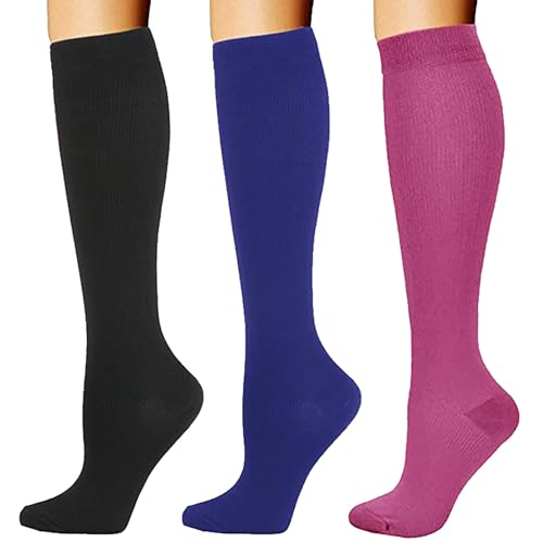 comfortable compression socks for women， Compression Socks, 20-30 mmHg, Men's Sock Knee High Over Calf Length for Running Athletic Hiking(Coffee, M)