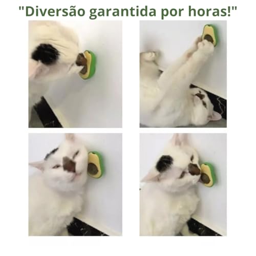 Brinquedo Interativo para Gatos com Catnip em Formato de Abacate - Diversão e Bem-Estar Garantidos