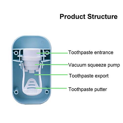 Automatic Toothpaste Dispenser Wall Mounted Toothpaste Squeezer for Kids and Adults