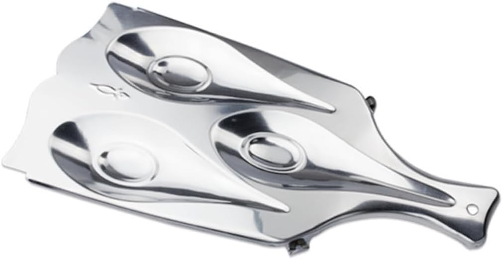 Stainless Steel Spoon Holder Base Triple Slot Spoon Rest for Kitchen Utensil Organization Silver 9.96 Inch