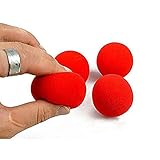 KeCool 10 Stück Spongeballs Magic Soft Red Schwamm Ball Close-Up Klassische Street Comedy kleine magische Ball Trick Requisiten (1,77 Zoll)