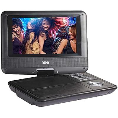 Naxa Electronics NPD-703 7-Inch TFT LCD Swivel Screen Portable DVD Player - Black Lacquer