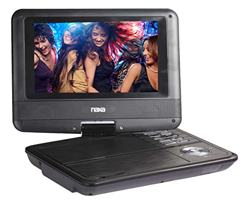 Naxa Electronics NPD-703 7-Inch TFT LCD Swivel Screen Portable DVD Player - Black Lacquer