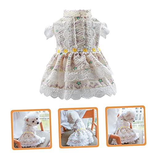 Abaodam vestido floral princesa suporte de saco de lixo sunga para cachorro roupas de meninas vestid