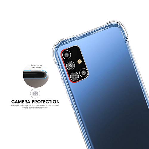 Image of TheGiftKart Transparent Crystal Clear Back Cover Case for Samsung Galaxy M51 | Shockproof Soft TPU Case | Cushioned Edges for Ultimate Protection Back Cover Case (TPU, Transparent)