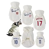 大谷翔平犬パーカー 山本由伸 犬服 佐々木朗希犬の服 猫 裏ボア 暖かい ドッグウェア かわいい いぬのふく 小型犬 中型犬 大型犬 保護服 通気性 犬 術後服 (山本由伸18番,XL)