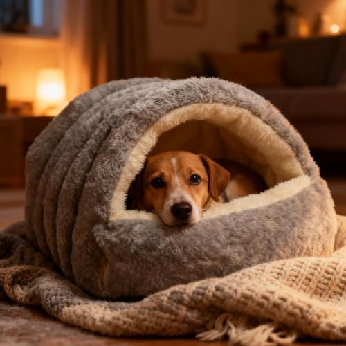 Petit lit pour chien et chat stressé | Couchage d'intérieur