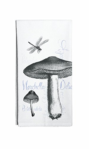 Montgomery Street Designs Mushrooms and Dragonfly Cotton Flour Sack Dish Towel