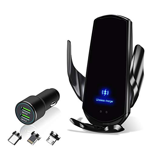 2021 Upgraded Hands Free Wireless Car Phone Mount,Universal Air Vent Car Phone Holder Mount Charger?Ultimate Cell Phone Holder for Cars Compatible iPhone?Samsung?LG, Moto,Nokia and Smartphones