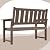 ACUEL 50" HDPE Weatherproof Outdoor Bench Patio Seating, Mocha Brown 2 Pack