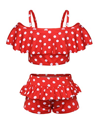 Kantenia Crianças Roupa de Banho Meninas Raparigas Roupa de Banho Flounce Summer Bikin