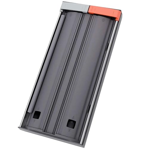 Blum AMBIA-LINE Folienschneider | 2-in-1 Cutter für Frischhalte- & Alufolie bis Ø 46 mm | faltenfreies Abrollen & sauberes Schneiden | Küchenhelfer mit modernem platzsparendem Design | Oriongrau