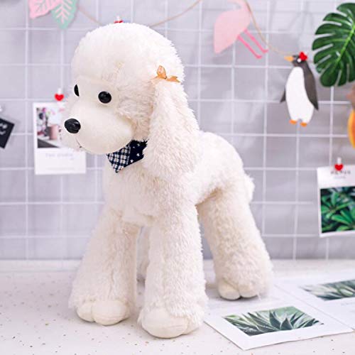 Ruzucoda Plush Poodle Dog Puppy Stuffed Animals Toys Dolls Kids Gifts White 12 Inches