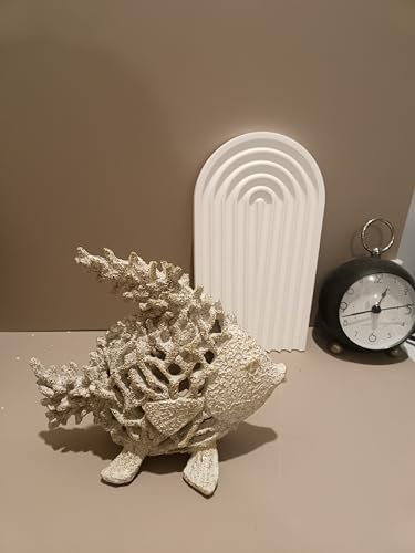 Estatua de pez ángel decorativa de resina miniatura 2