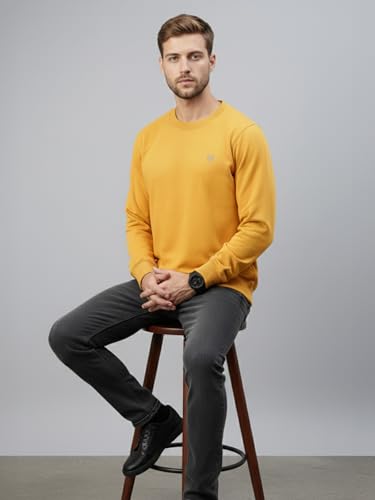 Image of Lux Cozi Men's Cotton Blend Casual Crew Neck Sweatshirt with Stay Warm Treatment ||Sweatshirts for Men