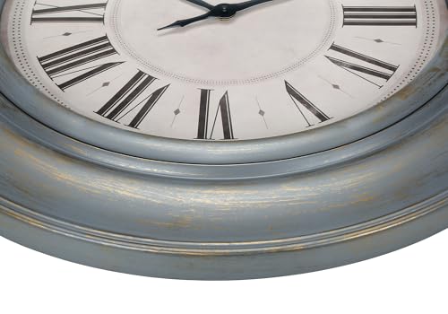 Reloj de pared redondo Monarch 30 pulgadas azul antiguo miniatura 4